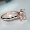 OEVAS klassiek 100% 925 Sterling zilveren ovale hoge koolstof diamant edelsteen bruiloft verlovingsring fijne sieraden cadeau groothandel 220210