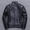 TCYEEK Bahar Sonbahar 100% Hakiki Deri Ceket Erkekler Kış Giysileri 2020 Streetwear Moto Biker Doğal Gerçek İnek Deri Ceket 820 LJ201029