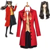 Anime Fate Stay Night Tohsaka Rin Cosplay Kostuums School Uniform Jurk Outfit Pruik