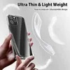 Transparent iPhone -fodral Crystal Clear 1,2 mm Ultra Slim Flexible TPU Silicone Protective Cases täcker för iPhone 15 14 13 12 11 Pro Max iPhone 15 Plus Back Covers