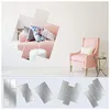 Wall Stickers 3D Mirror Sheets Flexible Non Glass Plastic Arylic Self Adhesive Tiles6297199