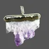 Hand vävt naturlig ametist prototyp hängsmycke amethysts cluster kreativ charm mode kvinnor halsband reiki helande DIY smycken gåvor