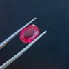 Oval cut 129mm 1 piece /bag 6carats Dark red Artificial Lab Created ruby gemstone for fashion jewelry ring making Q1214