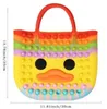 Fidget Sensory Decompressie Speelgoed Ducky Party Siliconen Speelgoed Rubber Handtas Portemonnee Duw Bubbels Hartvormige Vinger Bubble Burst Puzzel Bag Kerstmis