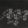 Smoking domeless bangers 10mm 14mm clear joint 45° 90° Quartz Banger Dab Nail for oil rig water bong
