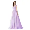 Elegant Bridesmaid Dresses Lace Appliques Sequins Beads Cap Sleeves V Neck Chiffon Party Evening Gowns Classic Prom Dresses CPS2331335194