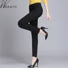 WMWMNU Femmes Pantalons Travailler Port Printemps Casual Pantalon Crayon Noir Plus Taille Femme Pantalon Slim Pantalones élastiques Mujer Lj201103