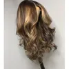 Perucas de renda sem cola 4x4 seda top completo cabelo humano destaque nós branqueados onda solta remy 150 densidade para mulheres preplucked2426768