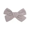 Baby Girls Bowknot Волосы Булавки Хлопчатобумажная ткань Клипы Kids Grid Alligator Clips Детские Аксессуары для волос Малыш Бутик Барэт 12 Цветов