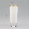 90ml/3oz Sublimation Glass Wine Shot Whisky Mug Mini Cup Bar Cocktail Tumbler With Gold Rim For DIY Design 12Pcs Packing Enviroment-friendly