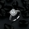 RealRYTRUST 1CT Gemaakte Emerald Gemstone Ring voor Vrouwen Echt 925 Sterling Zilver Fijne Sieraden Wedding Anniversary Rings Gift B1205