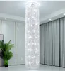 American Modern Long K9 Crystal Chandeliers LED Light European Villa Loft Chandelier Lights Fixture Stairway Home Indoor Lighting Height900cm 700cm 500cm 300cm