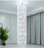 American Modern Long K9 Crystal Chandeliers LED Light European Villa Loft Chandelier Lights Fixture Stairway Home Indoor Lighting Height900cm 700cm 500cm 300cm