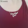 Mode Daddy's Girl Ketting Gepersonaliseerde Naam Ketting Meisje Kinderen Liefde Vaders Dag Dad Daddy Gift voor Kids Verjaardagscadeau