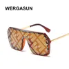 WERGASUN Neue F Brief Sonnenbrille Frauen Vintage Übergroßen Gradienten Sonnenbrille Shades Weibliche Luxus Designer UV400 Sonnenbrille