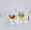 Glass Dab Rigs Oil Burner Mini 담그마 흡연 파이프 봉 핸드 크래프트 아트 Shisha Swan