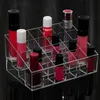 Scatola di immagazzinaggio 24 Espositore per rossetto Espositore per cosmetici in acrilico trasparente Custodia per trucco Vari