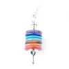 WOJIERER NATUURLIJKE STONEN SPENDULUM WICCA DOWEN REIKI Hanger Wielen van Leven Gems Sieraden 7 Chakra Pendulums Mannen Dames Gift N3670