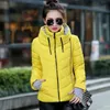 Winterjacke Frauen Plus Size Damen Parkas verdicken Oberbekleidung feste Kapuzenmäntel kurze weibliche dünne Baumwolle gepolstert Basic Tops LJ200824