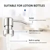 28/400 Soap Dispenser Pumps 304 Stainless Steel Dispenser Rose Gold Shower Nozzle Electroplating Pump Head Metal Shampoo Press Sanitizer Spray bottle kitchen