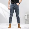 Men's Jeans 2022 Summer New Simple Casual Straight Male Blue Pants Versatile Elastic Thin Slim Pants High-quality Man clothing 28-38 Plus Size