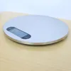 5kg / 1g LCD Balance de cuisine numérique Forme ronde Affichage en acier inoxydable Balance alimentaire électronique Outil de poids de cuisine avec cintre 201118