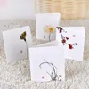 Wholesale Creative Classical Chinese small Greeting Cards White Message Diy Folding Birthday Christmas Years Day Blessing Card 11x9cm