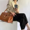 Omuz Çantaları Yumuşak Hakiki Deri Tote Çanta Moda Kadın Platin Yüksek Kaliteli Eğlence Tarzı Çanta Büyük Kapasiteli Dana