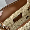 Designer Woody Totes per le donne Borse di lusso estive Borsa Borse a secchiello di paglia Borsa a tracolla a tracolla da donna Borsa a mano in tela di vimini