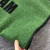 Coperta invernale morbida e spessa sciarpa di lana di buona qualità modello verde bianco moda Coperta sciarpa spessa 2 dimensioni