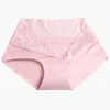 Dulasi Sexy Silk Calcinha Mulheres Underwear Seamless Lace Algodão Mid-Rise Cute Briefs Para Meninas Ladies Bikini Erótico Panty 4 pcs / lote 201112