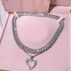 heart shaped cubic zirconia necklace