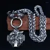 Colar de aço inoxidável masculino Nórdicos Viking Warrior Raven Pingente Boutique Boutique Jóias Presentes1Chains Chains