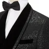 Cenne Des Graoom New Men Suit Costume Tuxedo Two Pieces Elegant Design Velvet Lapel For Wedding Party Groom Singer DG-Black 201105
