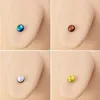 Língua colorida piercing Barbell Stud Tongue Ring Bar Cirúrgico Aço Punk Mulheres Corpo Jóias Reflexivo Descoloração