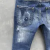 2021 new brand European and American fashion men's casual jeans, high-grade washing, pure hand grinding, quality optimization LT033