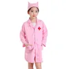 Dzieci Doktor Pielęgniarka mundury fantazyjne rola kostium dla dziewcząt chłopcy pielęgniarka lekarz krzyżowy płaszcz dzieci
