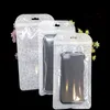 No Print 12*22cm Zipper Lock Plastic Retail Bag For Samsung Hauwei Mobile Phone Case Cover Soft Package Bags Display White Clear Pouch