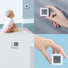 Błękitny Higrometr Thermometry Thermometry Intelligence Numer LCD Wyświetlacz ABS Gospodarstwa domowego Babys Pokój Mierniki White Wilgotność Modna Moda 15XF M2