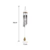 Grace Deep Resonant Antik metall Trä 6 Tube Windchime Chapel Bells Wind Chimes Home Ornament Hantverk Gåvor Sjöfart W0002