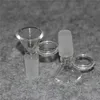 Glasskål med handtag för Bong DAB Rig Man 14mm 19mm Joint Kvinna Glasskål för Bong Vattenrör