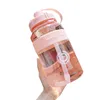 Garrafa de água esportiva com palha grande capacidade Gourd garrafas de acampamento de viagem bebês ao ar livre eco copo amigável beber 201106