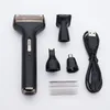 Men's Electric Shaver Limpando Face trimer Razor elétrico recarregável para homens Borda Máquina de barbear da cabeça do aparador de barba Conjunto de máquina de barbear