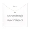 Chain Choker Necklaces with Card Gold Silver Wish Pendant Necklace For Fashion Women Jewelry Make a wish