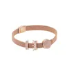 Charme Pulseiras S925 Sterling Silver Rose Gold Reflexões Originais Crown Crystal Bangle Set Mulheres Fit Pandoa Bead Jóias Presente