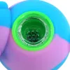 Mini Bubbler DAB RUG Waterpijp Smoking Pijpen Siliconen Bong Glazen Kom Olie Rigs Herb Hookahs Draagbaar
