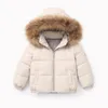 Winter Childrens Jas Bont Kraag Hooded Kinderkleding Baby Jongens Meisjes Verdikt Down Jacket 2020 Y09.12 LJ201017