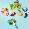 Beiens 10pcs / set enfants cuisine jouet en plastique fruits légumes coupe alimentaire début éducatif enfants jouets semblant jeu de rôle jouet LJ201009
