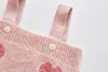 Ins Infant Girls Love Heart Sweater Sweater Sweater Kid Cardigan de manga larga