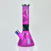 12 "Elektropated szklane zlewki Bong Water Pipe Honeycomb Honeycomb Bongs 7mm Gruby Lodowe Ash Catcher DAB Platformy olejowe Palenie Rury Pipes